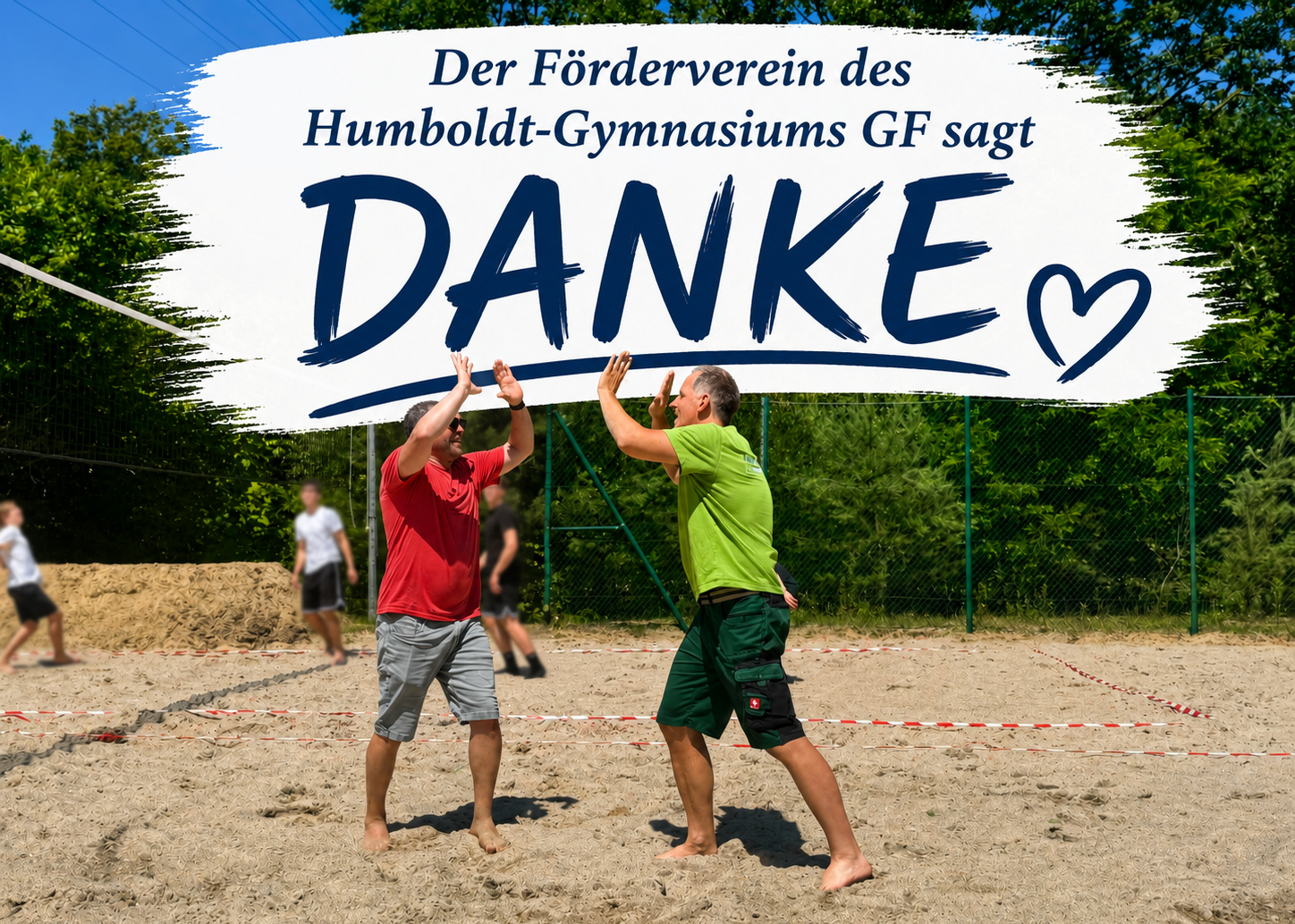 beachvolleyball_humboldtgymnasium_gifhorn-foerderverein zwei_beachvolleyballer_jubeln_Danketext